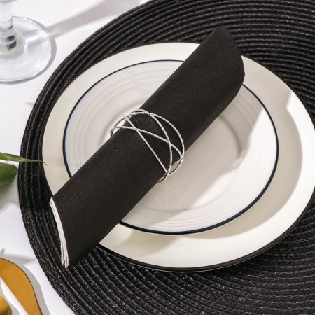 UNIVERSE napkin ring, 5 × 5 × 2.5 cm, silver color-1