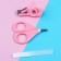 Manicure set of children for the smallest "Happiness" (scissors+forceps+saw)