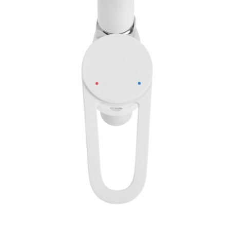 Cuisine mixer "Amur" by 3010-01 W L5014, single-leaf, nut, cartridge 40 mm, white-1