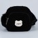 Plush bag "bear", black color