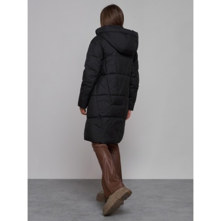 Coat insulated winter female, size 48, black color-22