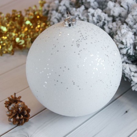 Ball plastic D-20 cm "mega" white
