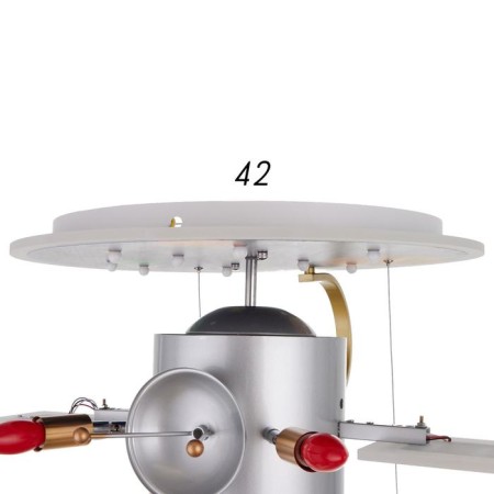 Lamp "Sputnik" 1XLED 110W Dimmer+2x40W E14 gray-blue 68x55x33 cm Bayerlux-11