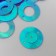 Sequins "circle in the ring" blue-green set 30 g d = 2 cm