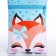 Gift set for the girl "Good Fox", bag, badge, blue color
