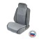 Nabbage on the front seat, velor, size 55 x 130 cm, gray, wide seat