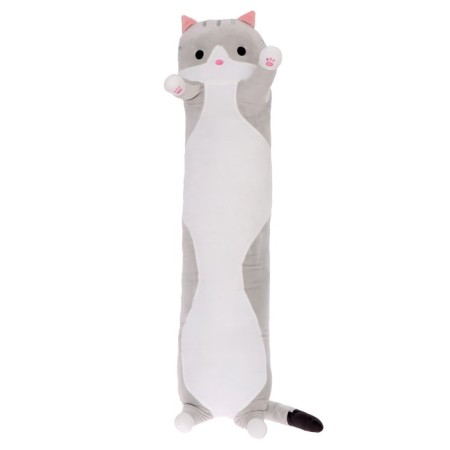 Soft toy "Cat Baton", gray color, 130 cm