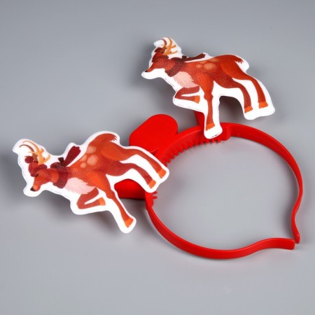 LED rim "deer" 18x16x3 cm, 2 LED, AG10X3 batteries (included), flicker, glow of multi-1