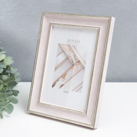 Photo frame Plastic "Mira" 10x15 cm, pink (plastic screen)-1