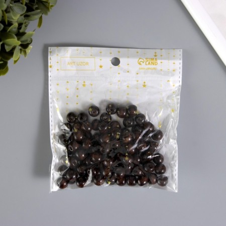 Beads for creativity tree "Coffee" set 30 g 1x1 cm-2