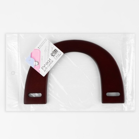 Handles for the bag wooden, 11.5 × 17 cm, brown color-6