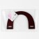 Handles for the bag wooden, 11.5 × 17 cm, brown color