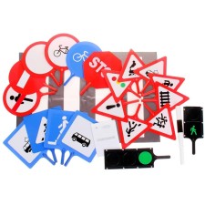 Set of road signs, 22 elements