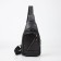 Sling bag, artificial leather, black color
