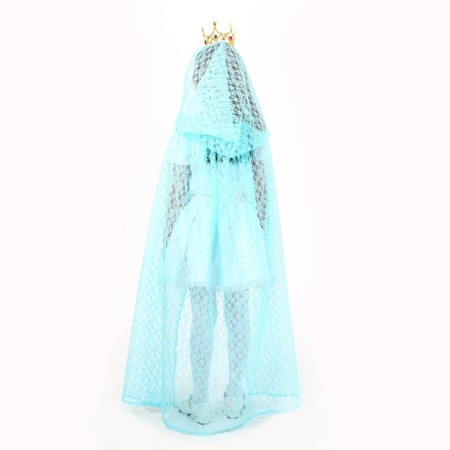 Carnival set of princesses: a hipu mint raincoat, crown, length 100 cm-1