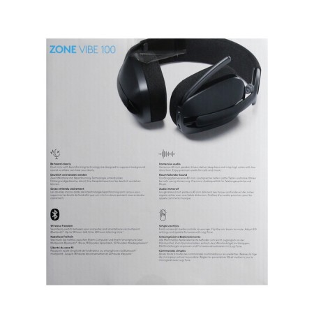 Logitech Zone Vibe 100 headphones, computer, microphone, wireless, black-7