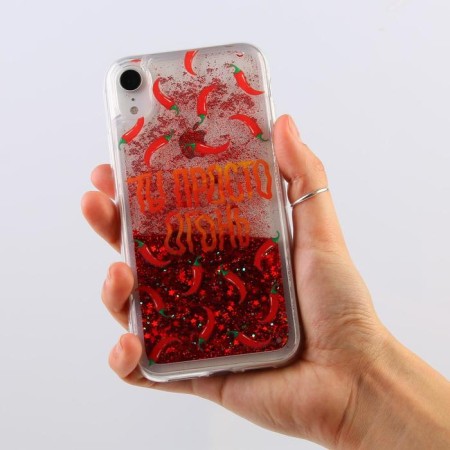 IPhone XR phone case with sparkles inside Pepper, 7.6 × 15.1 cm-3