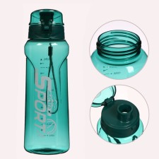Water bottle, 800 ml, Sport, 23 x 7.6 x 4.8 cm, turquoise