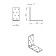 Corner Fitty tundra, 80x80x40x2 mm, zinc, 1 pc.