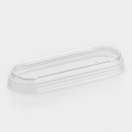 A plastic disposable lid for oval “lemoncello” cream, 12.5 × 4.5 × 1.5 cm-4