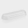 A plastic disposable lid for oval “lemoncello” cream, 12.5 × 4.5 × 1.5 cm
