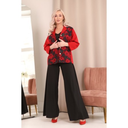 Female jacket, size 44, red color-4