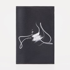 Cover for passport, black color