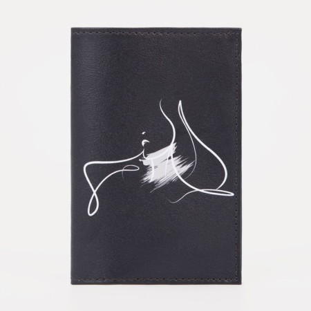 Cover for passport, black color