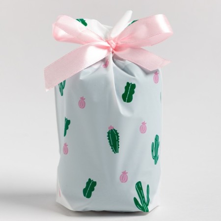 A towel in a bag saving and I "Cacti" View 4, 30*60 cm, 100% cotton, 320 g/m2-4