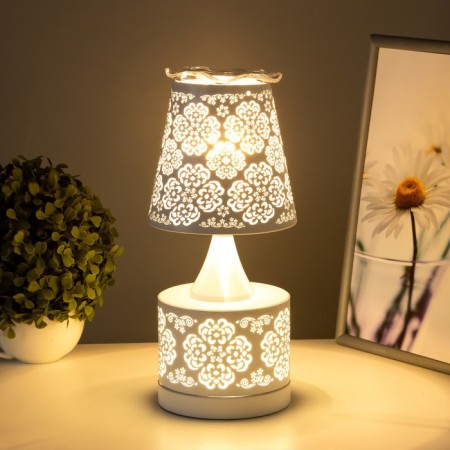 Aroma lace with backlight "pattern" E27 40W+RGB white 13x13x30 cm-4
