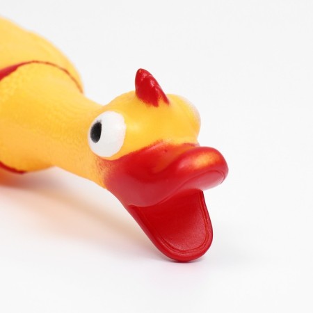 Brying toy "Goose" for dogs, 28 cm, yellow-3