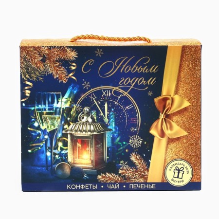 Gift set "Happy New Year": tea 50 g, sweets 110, Brownie cookies 120 g.-5