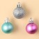 Christmas balls New Year, for the New Year, plastic, d = 3 cm, 6 pcs., The color is blue, silver, pink