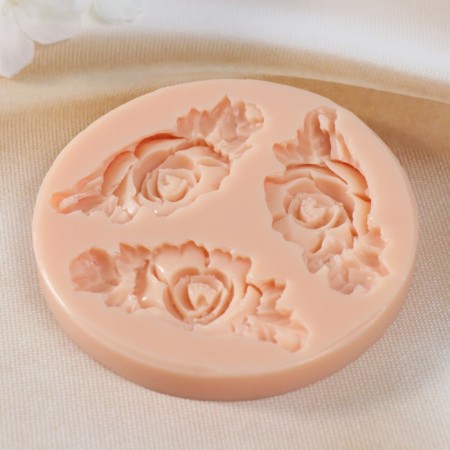 Mold Silicon "Flower monogram" 6x2.9x0.6 6x2.9x0.6 6x2.9x0.6 cm-2
