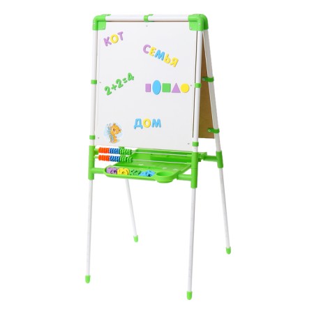 Molbert is a children's bilateral “Knowledge Board”, is regulated in height, + learning accessories, the color of the light green