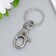Metal keychain "Carabiner with flat ring" silver 3x7.5 cm