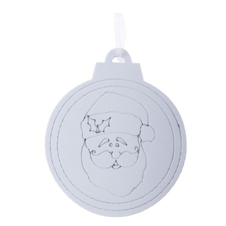 Christmas tree decoration for coloring "Face" 4 pcs., Brush-2