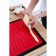 Silicone rug reinforced "eclair", 60 × 40 cm, red color