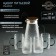 Magistro Sarah Glass Set for Drinks, 5 objects: Bench 1.75 l, 4 circles 300 ml