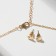 Set of 5 objects: earrings (4 pairs), a pendant “minimal” heart, color gold, 40 cm