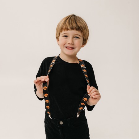 Carnival suspenders "Funny pumpkin"-4