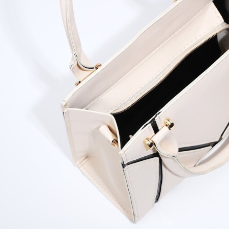 Bag Female Tout with zipper, white color-6