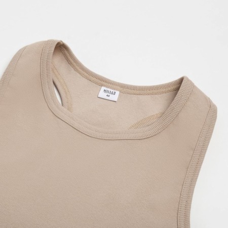 Top female minku: Basic line beige color, rr 46-7
