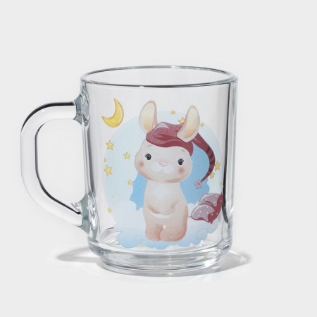 Mug "Cute fluffs", glass, 200 ml, MIX drawing-7