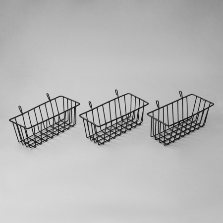 Basket on a grid, 23 × 10 × 9 cm, black color-4