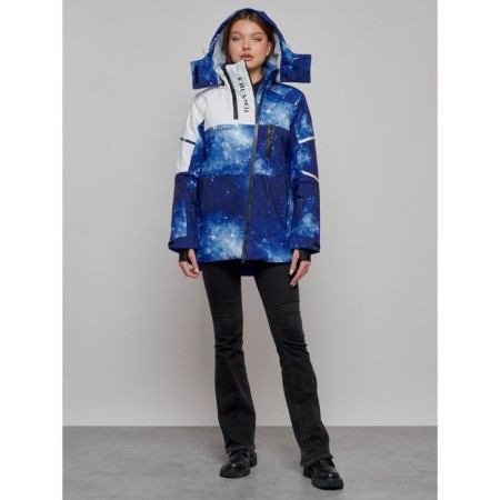 Ski jacket female, size 42, blue color-16