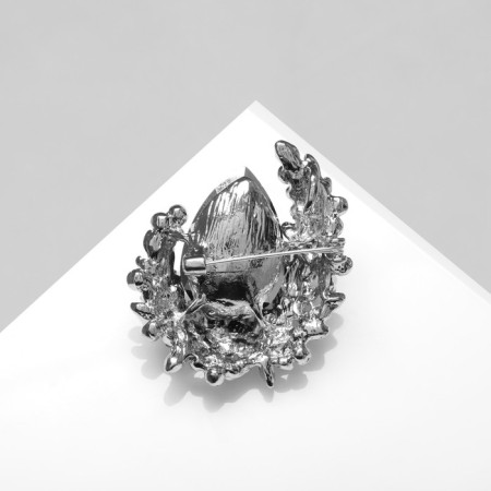 Brooch "Empress" crescent, colored in silver-2