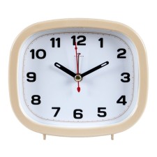 Clock - desktop an alarm clock, discrete move, 12.5 x 10.5 cm, aa