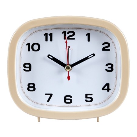 Clock - desktop an alarm clock, discrete move, 12.5 x 10.5 cm, aa