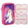 Penal 2 sections, 125x205x40 mm, laminated cardboard, Minnie Mouse and unicorn